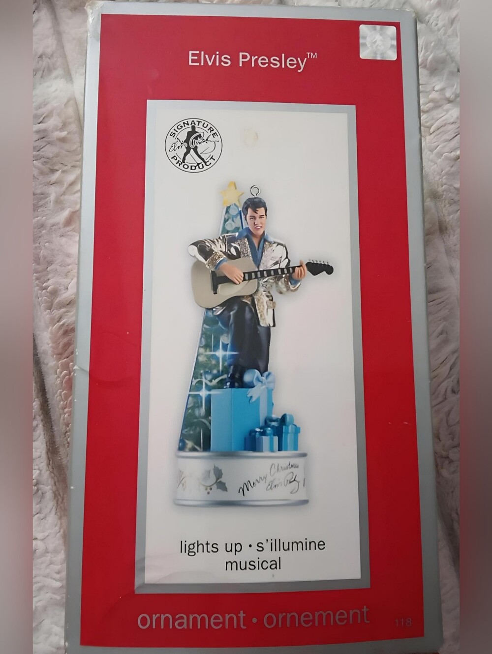 American Greetings Elvis Presley musical light up ornament